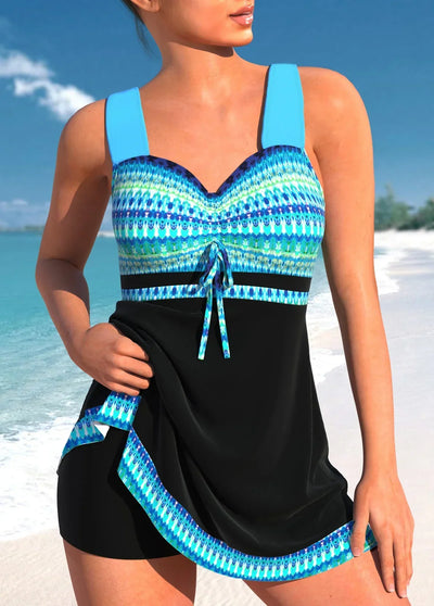 Amelie | Schlanker, leichter Tankini aus Patchwork