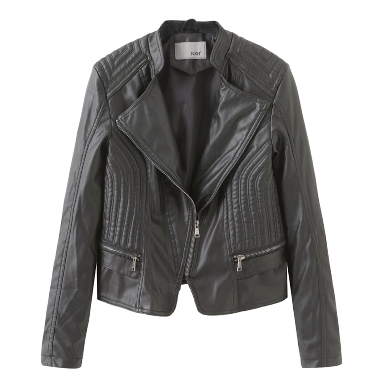 Klassische Bikerjacke aus Kunstleder | Stilvolle Details | Modern & Zeitlos