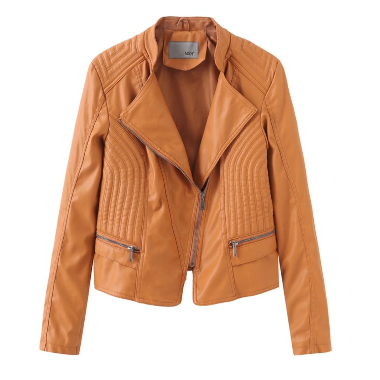 Klassische Bikerjacke aus Kunstleder | Stilvolle Details | Modern & Zeitlos