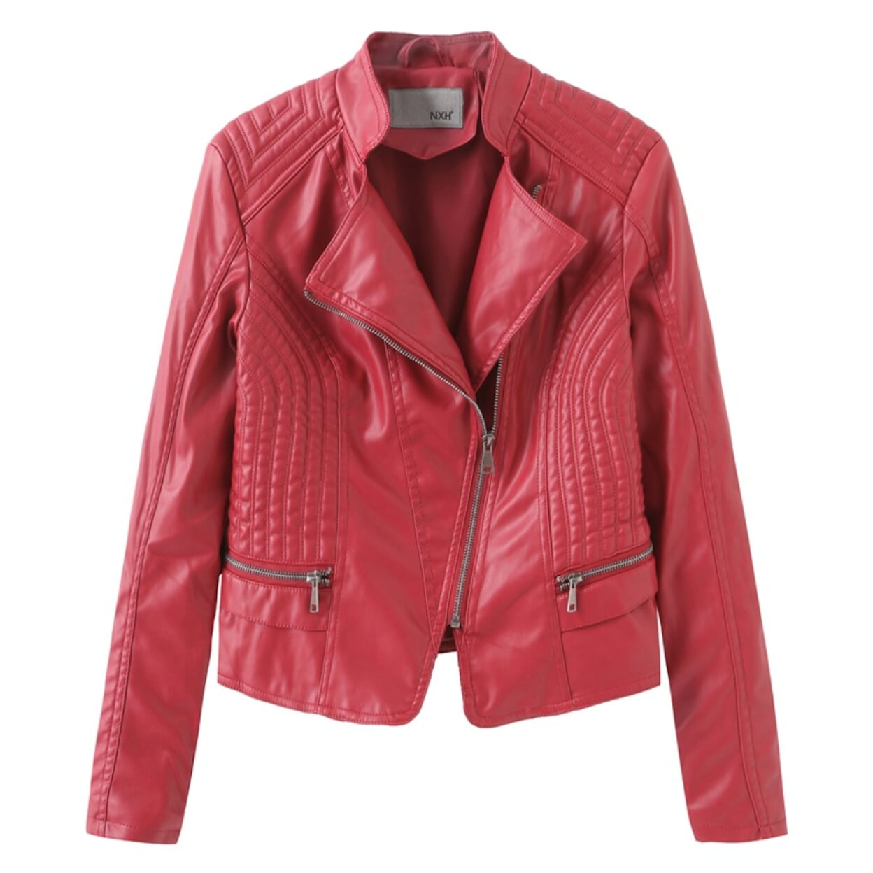Klassische Bikerjacke aus Kunstleder | Stilvolle Details | Modern & Zeitlos