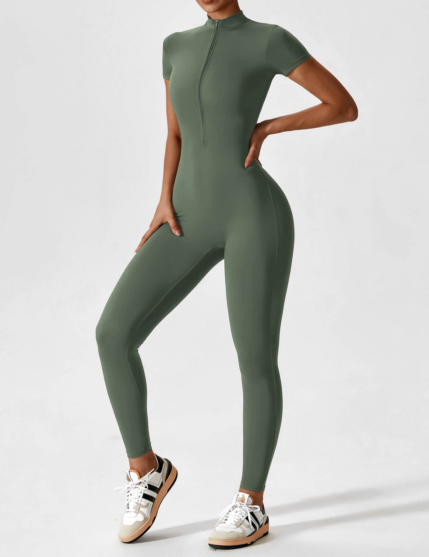 Lina | Nahtloser Full-Zip Bodysuit